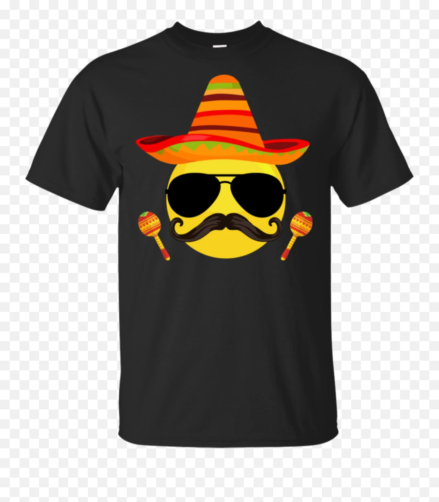 Emoji Sombrero Cool Sunglasses Cinco De Mayo T - Diablo Sandwich And Dr Pepper T Shirt,Sombrero Emoji