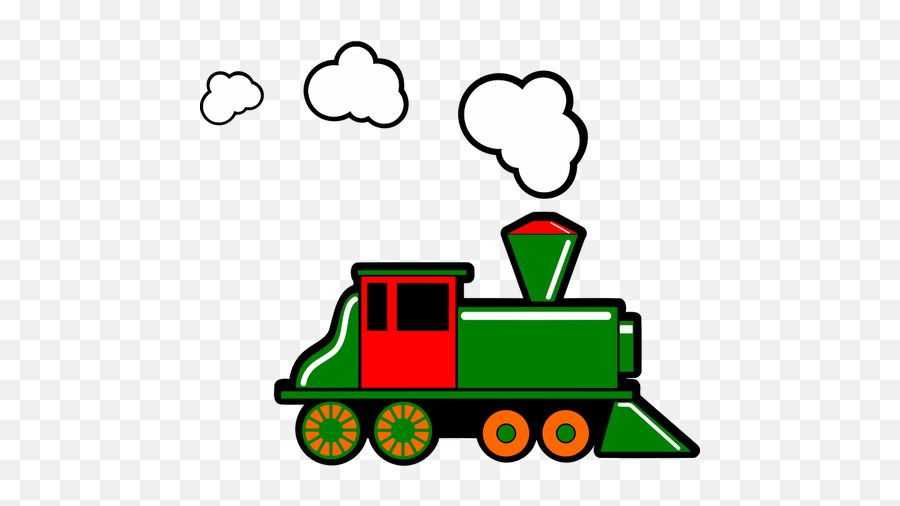 Steam Train In Color - Train Steam Clip Art Emoji,Flag Train Flag Emoji