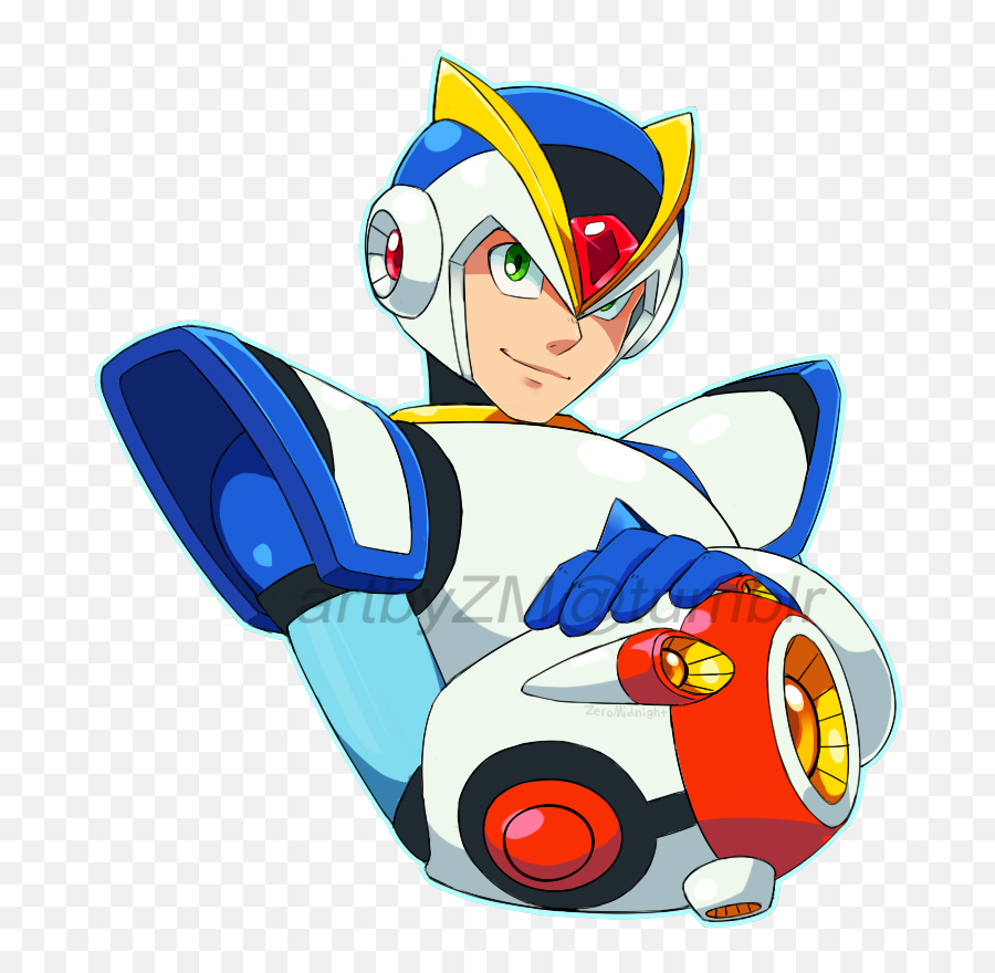 A Last Minute X For Draw Megaman Day - Mega Man X Light Armor Emoji,Mega Man Emoji