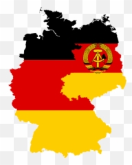East West Germany Flag Map - And Emoji