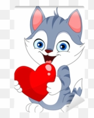 Smiley Chat Avec Coeur - Smiley Cat Emoji,Emoticones Signification