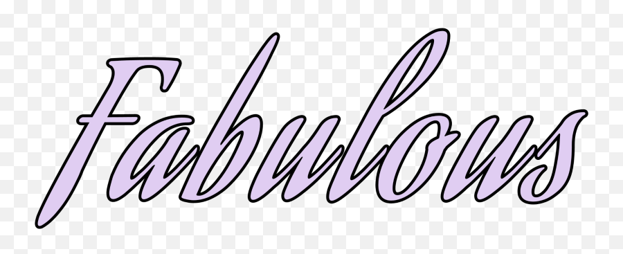Text Fabulous Pink Aesthetic Purple - Calligraphy Emoji,Fabulous Emoji