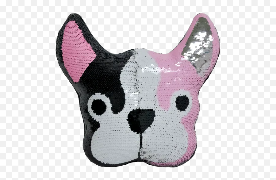 French Bulldog Reversible Sequin Pillow - American Wirehair Emoji,Bulldog Emoji