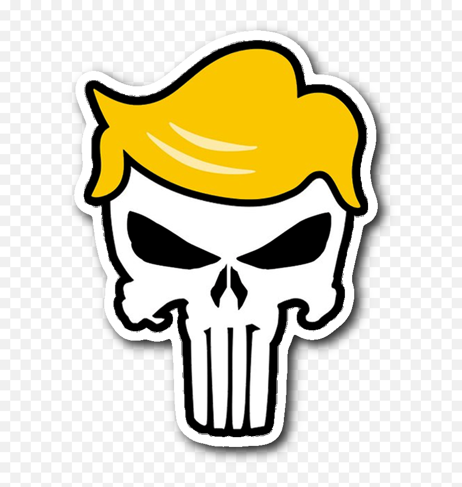 Trump Punisher Clipart - Trump Punisher Skull Emoji,Punisher Emoji