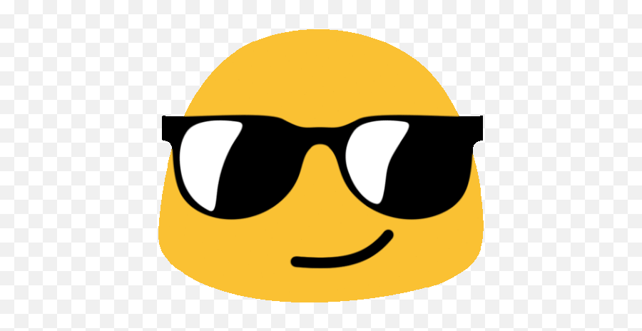Cool Emoji With Sunglasses Gif - Cool Blob Emoji,Smirk Emoji
