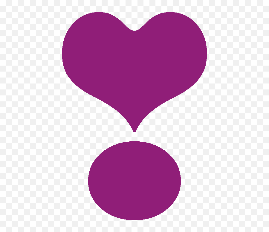 Purple Heart Exclamation Point Clipart - Purple Heart Exclamation Point Emoji,Heart Exclamation Point Emoji