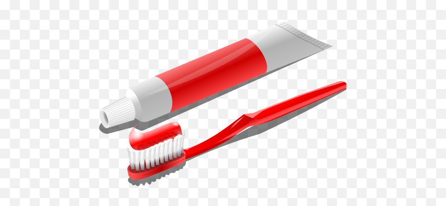 Toothbrush With Toothpaste Tube Vector Clip Art - Things Used For Personal Hygiene Emoji,Grit Teeth Emoji