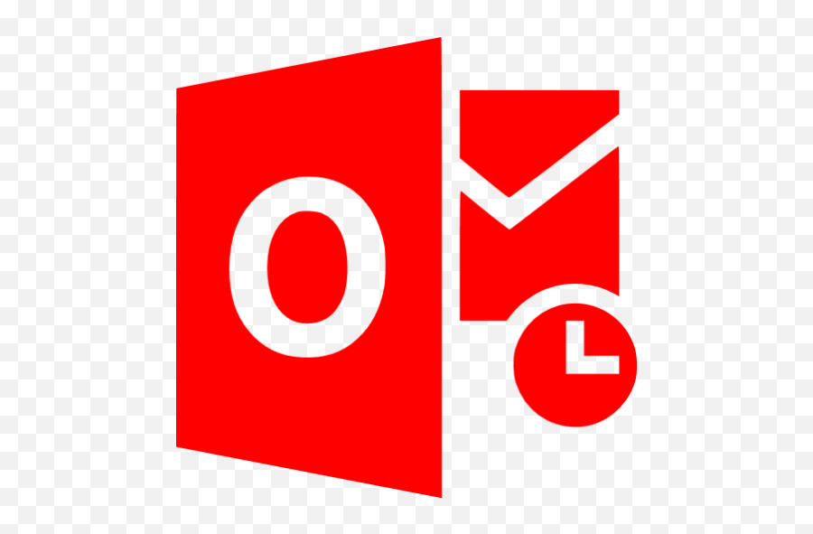 Red Outlook Icon - Microsoft Outlook Emoji,Emoticon For Outlook