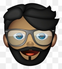 Emoji - Emoji Bearded Man,Emoji With Glasses