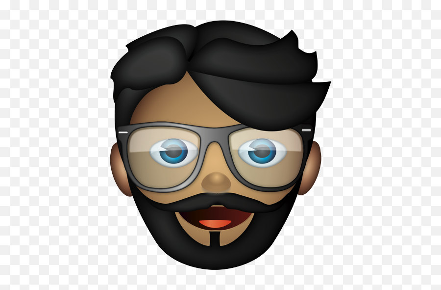 Emoji - Emoji Bearded Man,Emoji With Glasses