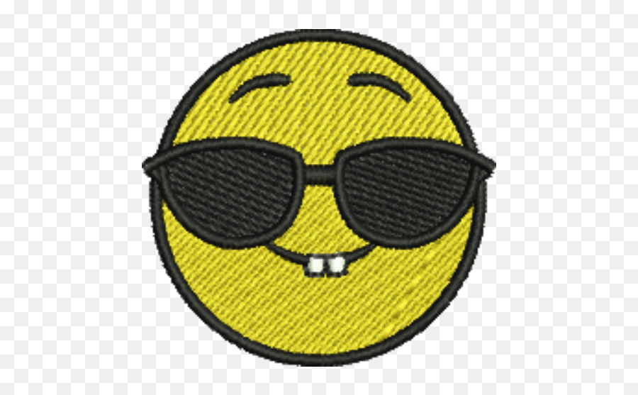 Emoji Smiling With Sunglasses Iron - Smiley,Emoji With Sunglasses