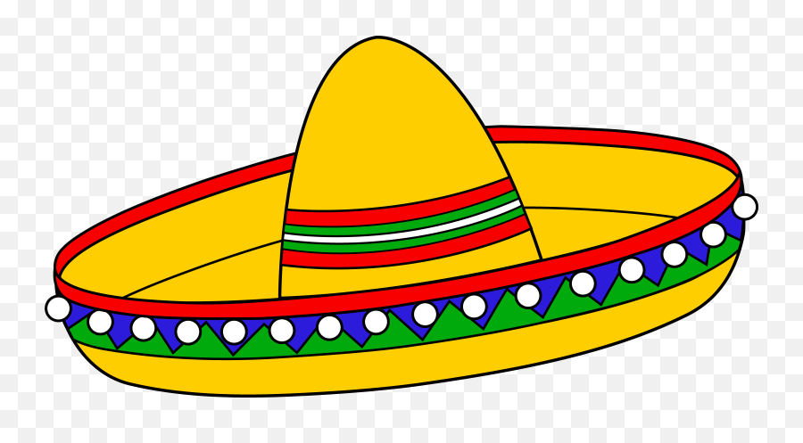 Colorful Mexican Sombrero Hat - Cinco De Mayo Hat Clip Art Emoji,Sombrero Emoji
