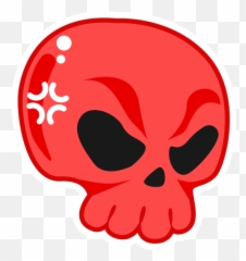 Skull Emoji Evil Sticker - Skull,Menacing Emoji