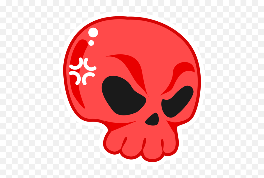 Skull Emoji Evil Sticker - Skull,Menacing Emoji