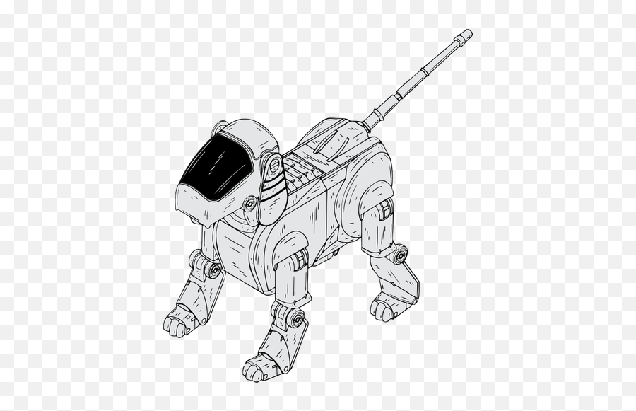 Vector Image Of Dog Robot - Robot Dog Clip Art Emoji,Star Wars Emojis For Android