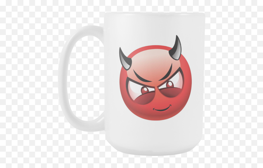 Download Devil Emoji 15oz Coffee Mug - Transparent Devil Emoji Png,Devil Emoji Png