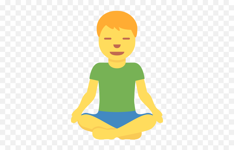 Man In Lotus Position Emoji - Whatsapp Emoji Images Yoga,Meditation Emoji