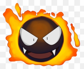 Gastly - Clip Art Emoji,Fire Emoticon