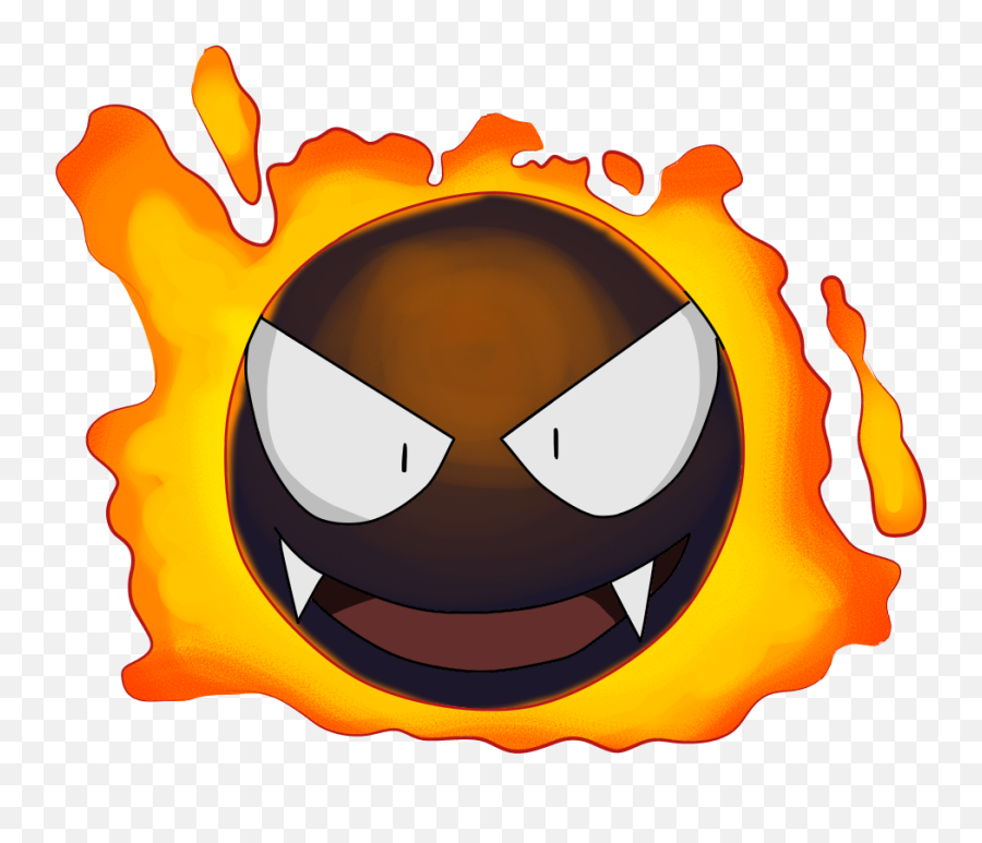 Gastly - Clip Art Emoji,Fire Emoticon