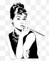 Audrey Hepburn Actress Lipstick Woman - Clipart Emoji
