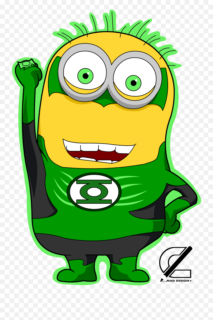 Minion - Minion Green Lantern Emoji,Snickering Emoji