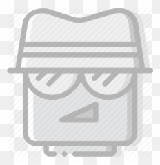 Agent Emoji Emoticon Face Icon - Illustration