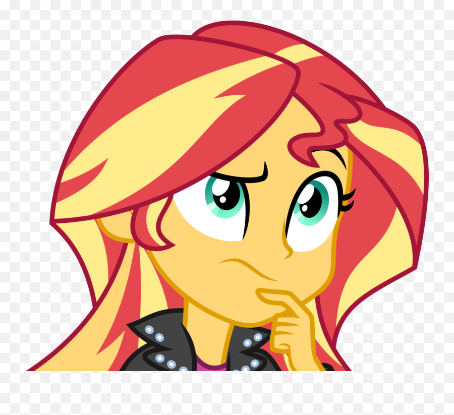 Ambassad0r Clothes Emoji Equestria Girls - Sunset Shimmer Thinking,Thinking Emoji Transparent