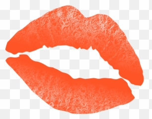 Kiss Mouth Lips - Orange Lipstick Png Emoji,Kiss Emoji