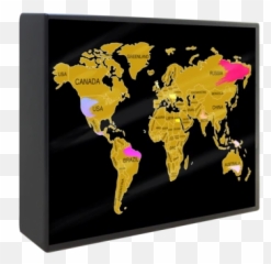 A6 Magnetic Lightbox - Rose Goldu2013 Locomocean Ltd Box Scratch Map Emoji