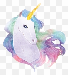 Unicorn Watercolor Painting At - Drawing With Emoji
