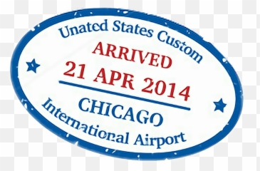 Visa Stamp Passport Travel Us - Circle Emoji