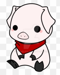 Chibi Farm Pig - Drawing Emoji