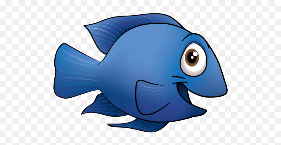 Download Hd Cartoon Fish - Fish Cartoon Hd Png Transparent Blue Fish Clipart Png Emoji,Fish Emoji