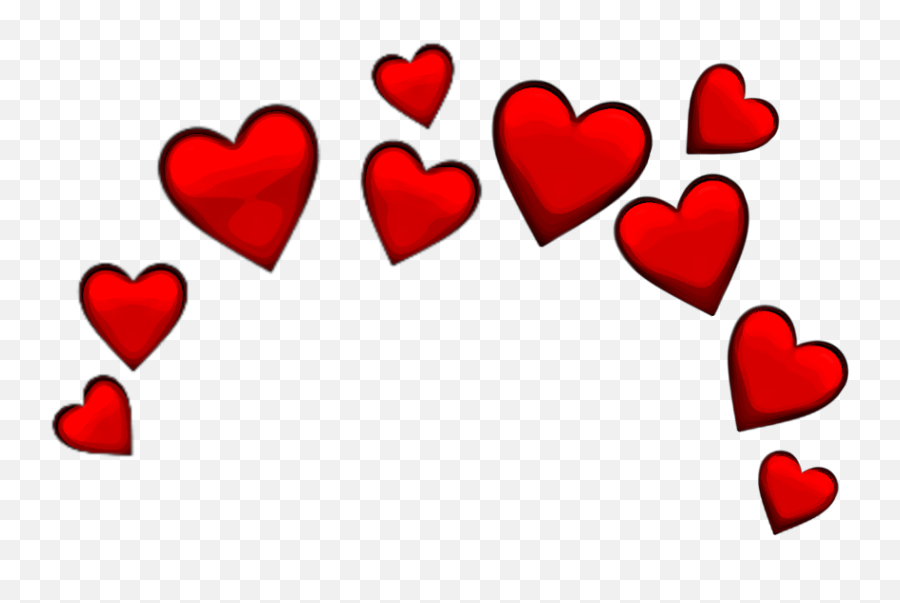 Hearts Heart Crown Red Redheart Redemoji Iphoneemoji - Purple Heart Emoji Png Transparent,Double Hearts Emoji