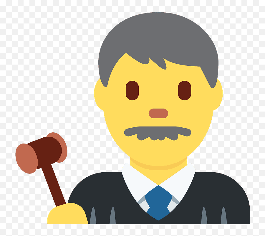 Man Judge Emoji Clipart - Judge Emoji,Judge Gavel Emoji