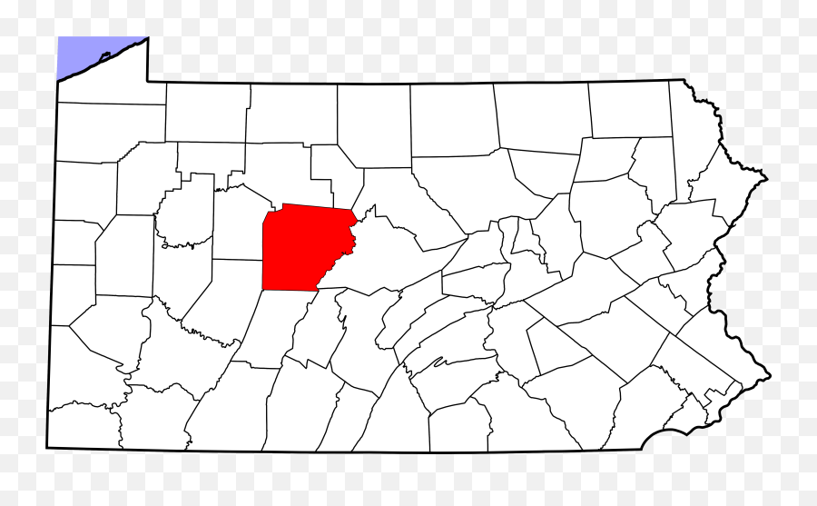 Map Of Pennsylvania Highlighting Clearfield County - Clearfield County Emoji,Treasure Chest Emoji