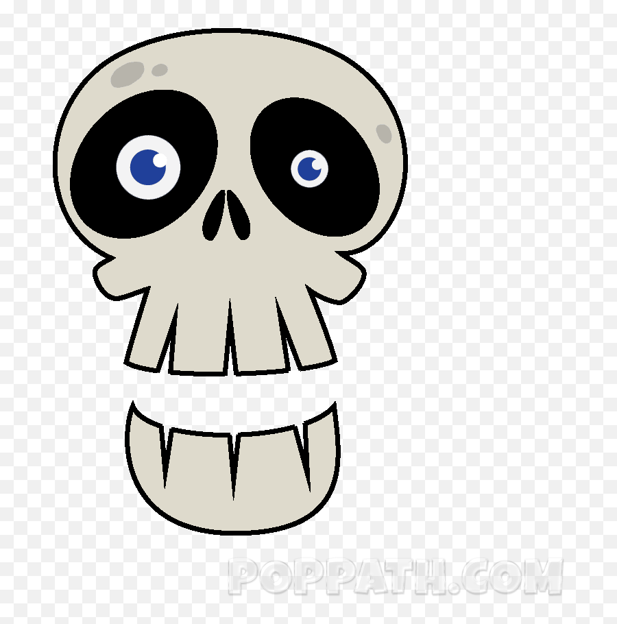 How To Draw An Easy Skull - Skull Emoji,Skull Eyes Emoji