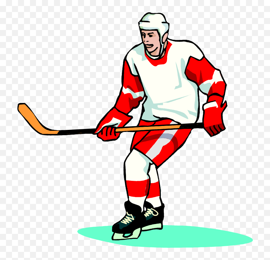 Free Hockey Player Wearing A White And - Hockey Slapshot Gif Clipart Emoji,Ice Hockey Emoji