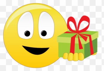 Free Png Emoticons - Smiley Face With Present Emoji