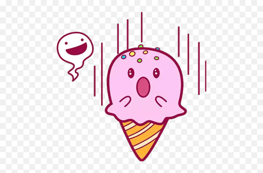 Ice Cream Emoji Whatsapp - Crying Ice Cream Cartoon,Icecream Emoji