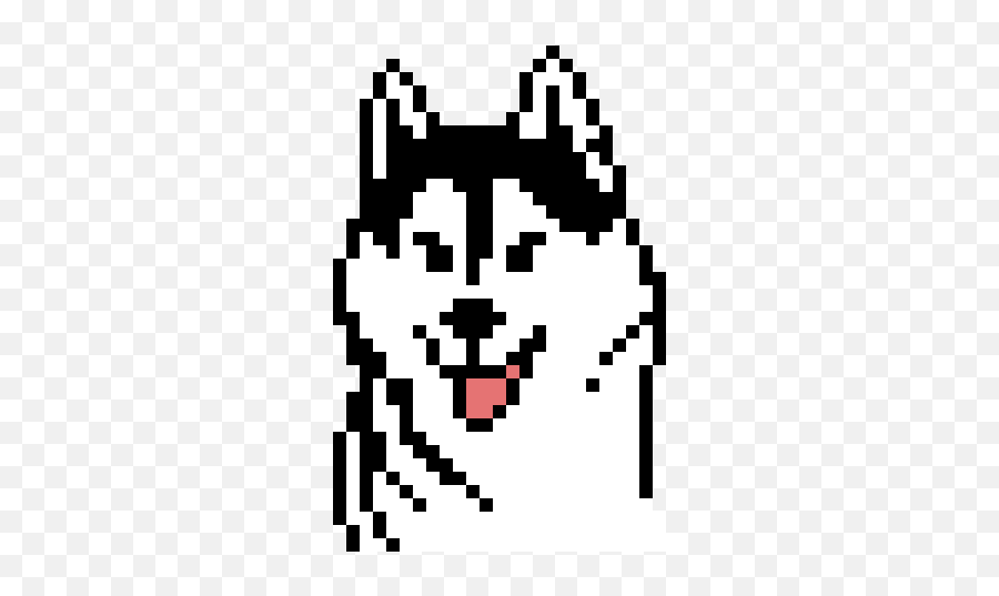 Random Image From User - Pixel Art Of Wolf Clipart Full Pixel Art Black And White Emoji,Emoji Wolf