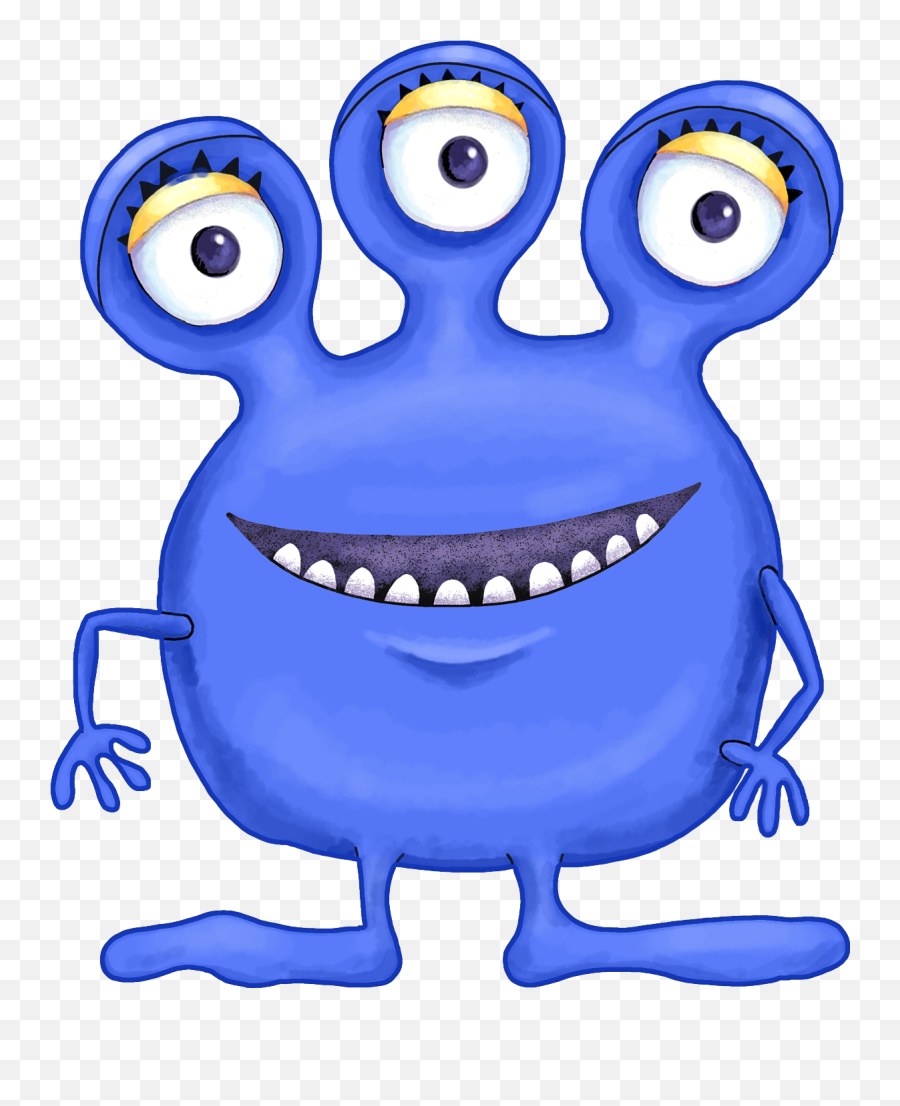 Cute Blue Purple And Green Cartoon - Blue Alien Clipart Emoji,Alien Monster Emoji