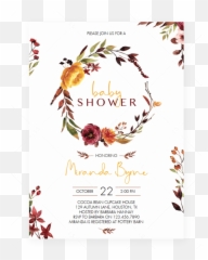 Burgundy Floral Baby Shower Invitation - Well Wishes Printable For Wedding Free Emoji,Miranda Emoji