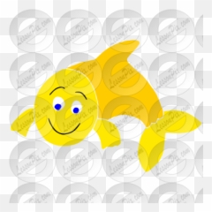 Happy Fish Stencil For Classroom Therapy Use - Smiley Emoji,Fish Emoticon