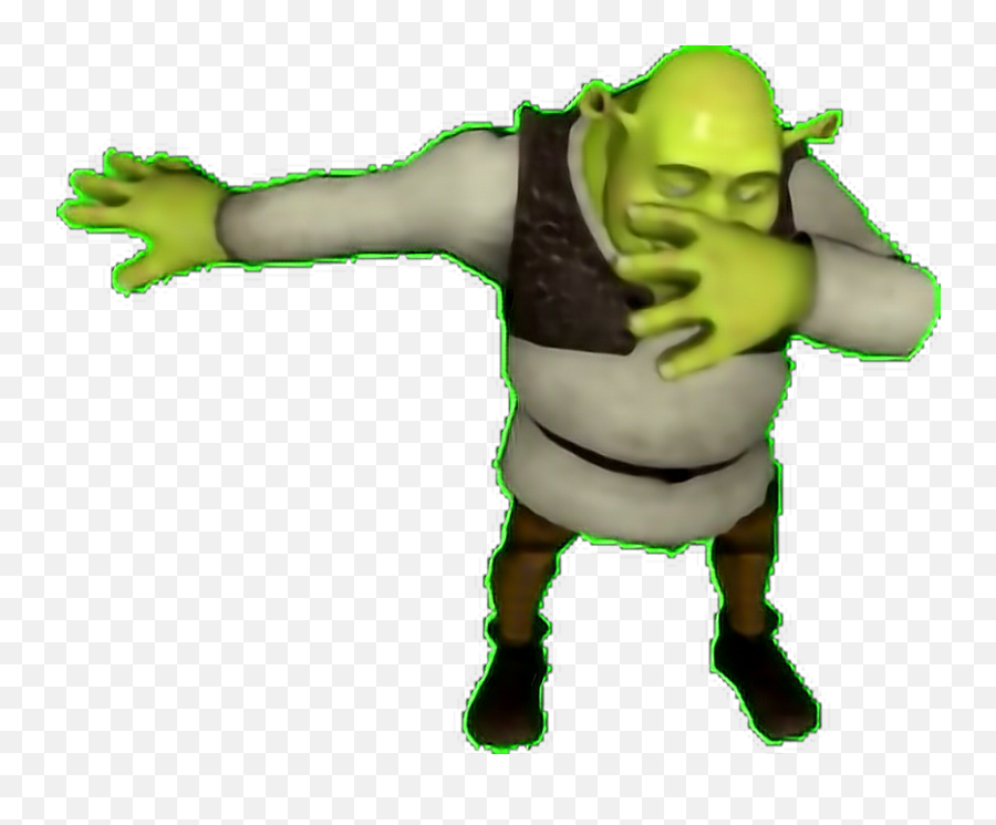 Shrek Dabbing Dab Dabb Memezasf - Shrek Dab Png Emoji,Dabbing Emoji Png