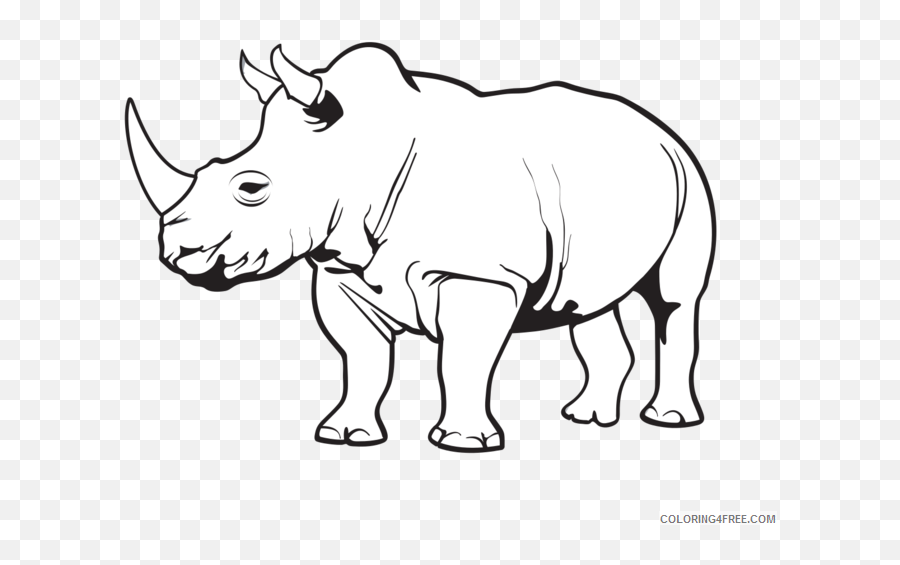 Rhino Coloring Pages Outline Of Rhino - Coptico Kids Emoji,Rhino Emoji