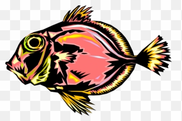 Vector Illustration Of Aquarium Tropical Fish - Fish Clipart Coral Reef Fish Emoji,Fish Hook Emoji