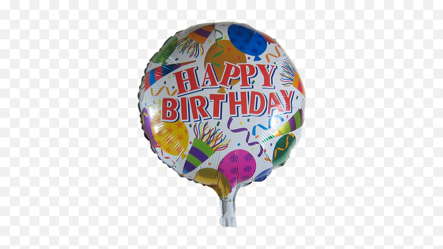 17 Inch Round Happy Birthday Mylar Balloon Hats U0026 Balloons - Balloon Emoji,Birthday Balloon Emoji