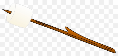 Marshmallow On Stick V3 Clipart - Full Size Horizontal Emoji