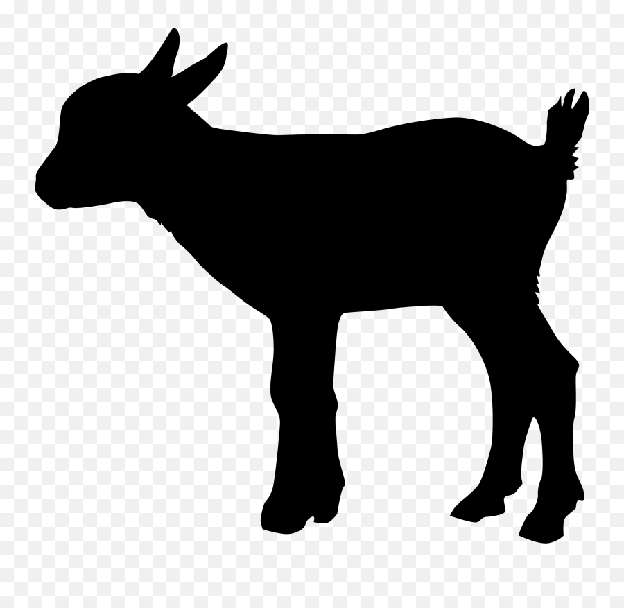 Sheep Goat Cattle Silhouette - Nigerian Dwarf Goat Silhouette Emoji,Goat Emoticons